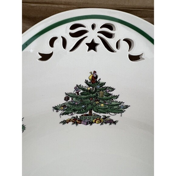 Spode 660468 Christmas Tree 14” Punch Serving Bowl W/ Ladle New In Box - Picture 6 of 11